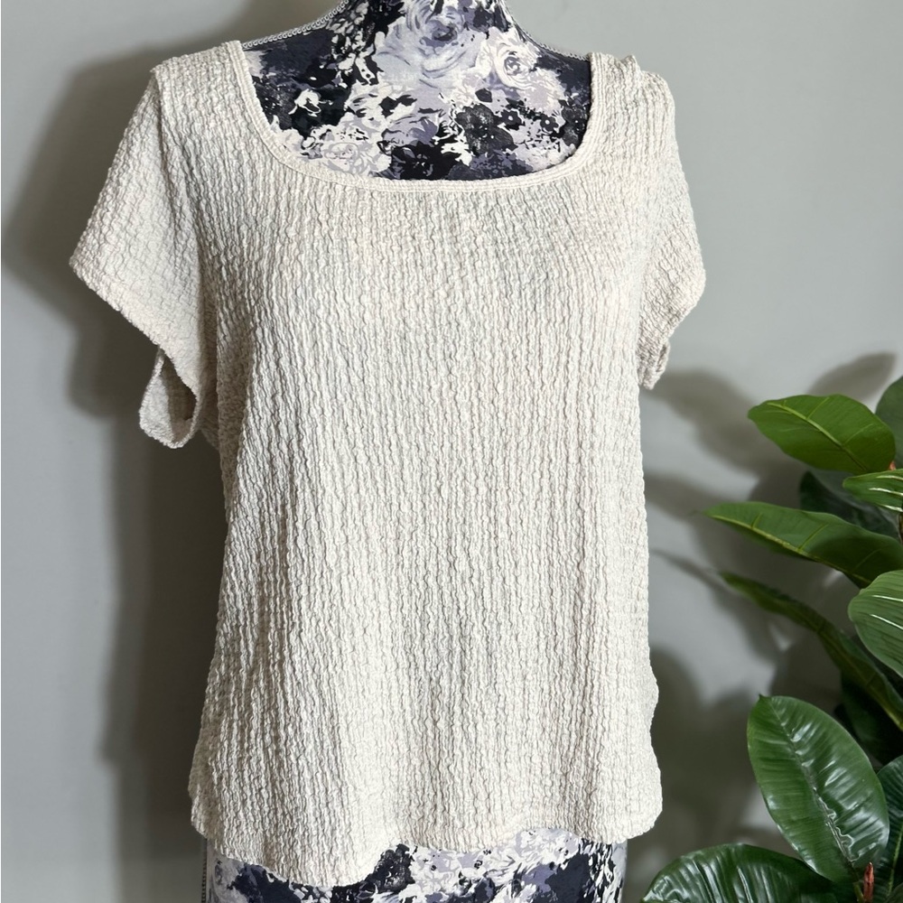 Old Navy cream Textured Women's Top XXL